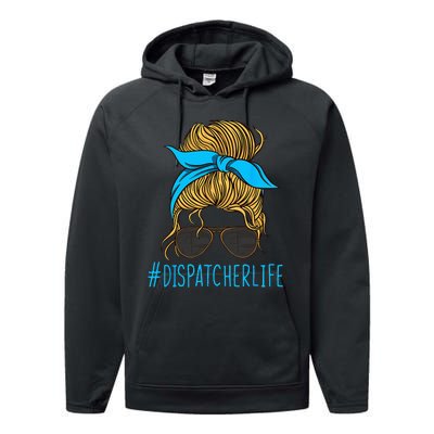 Dispatcher Life Mom Dispatch Operator Starter Signaller Performance Fleece Hoodie