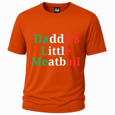 Daddy Little Meatball Italian Ironic Funny Meme Cooling Performance Crew T-Shirt