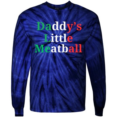 Daddy Little Meatball Italian Ironic Funny Meme Tie-Dye Long Sleeve Shirt