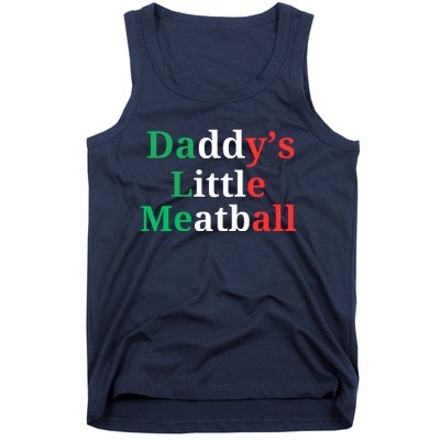 Daddy Little Meatball Italian Ironic Funny Meme Tank Top