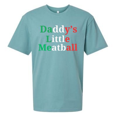 Daddy Little Meatball Italian Ironic Funny Meme Sueded Cloud Jersey T-Shirt