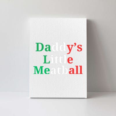 Daddy Little Meatball Italian Ironic Funny Meme Canvas