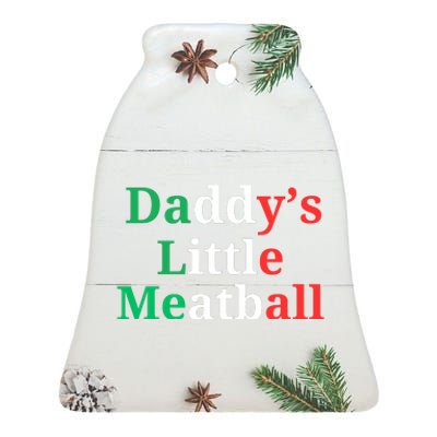 Daddy Little Meatball Italian Ironic Funny Meme Ceramic Bell Ornament