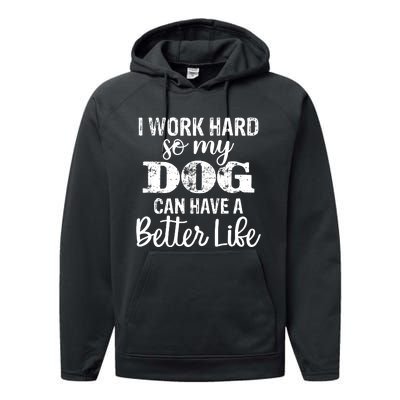 Dog Lovers Motivational Quote Performance Fleece Hoodie