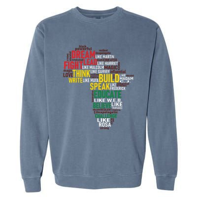 Dream Like Martin Black History Month African Celebration Garment-Dyed Sweatshirt