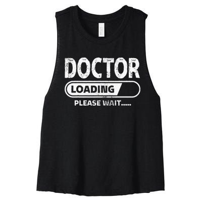 Doctor Loading Medical School Gifts Future Doctor Women's Racerback Cropped Tank