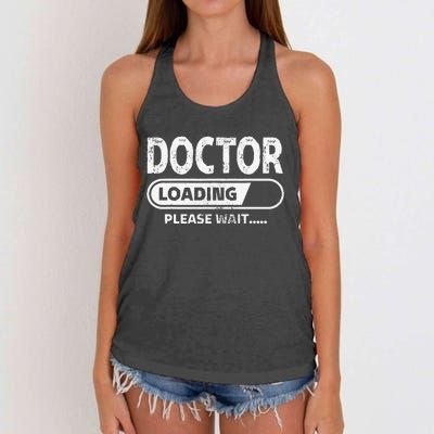 Doctor Loading Medical School Gifts Future Doctor Women's Knotted Racerback Tank