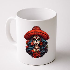 De Los Muertos La Catrina Day Of The Dead Sugar Skull Women Coffee Mug