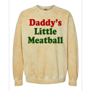 Daddys Little Meatball Cute Gift Colorblast Crewneck Sweatshirt