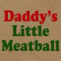 Daddys Little Meatball Cute Gift Cotton Canvas Backpack