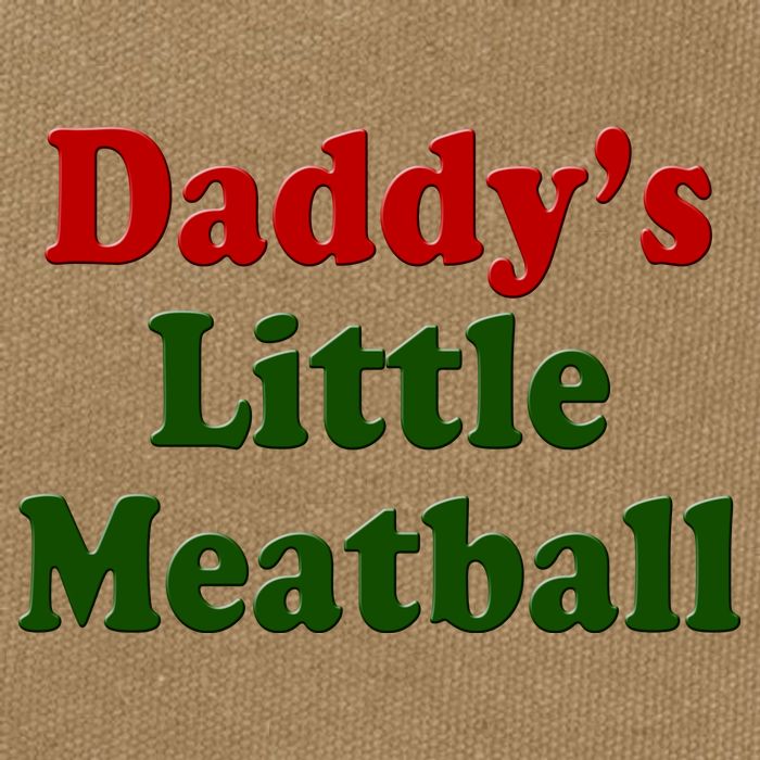 Daddys Little Meatball Cute Gift Cotton Canvas Backpack