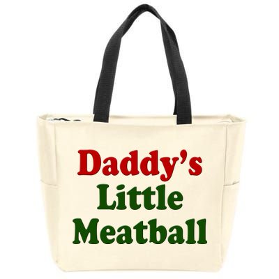 Daddys Little Meatball Cute Gift Zip Tote Bag
