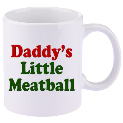 Daddys Little Meatball Cute Gift 11oz C Handle Ceramic Mug