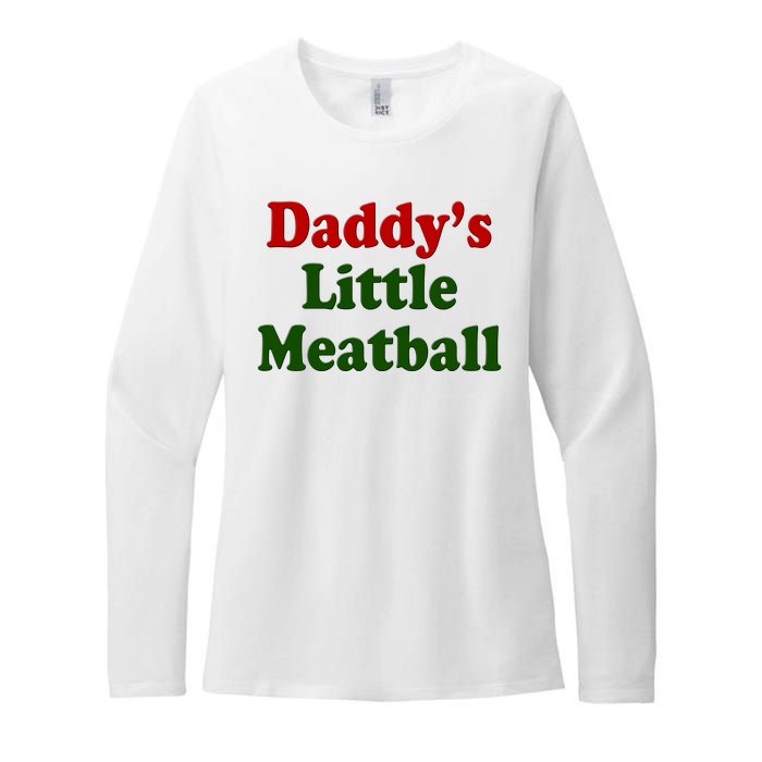 Daddys Little Meatball Cute Gift Womens CVC Long Sleeve Shirt