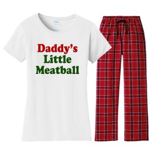 Daddys Little Meatball Cute Gift Women's Flannel Pajama Set