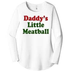 Daddys Little Meatball Cute Gift Women's Perfect Tri Tunic Long Sleeve Shirt