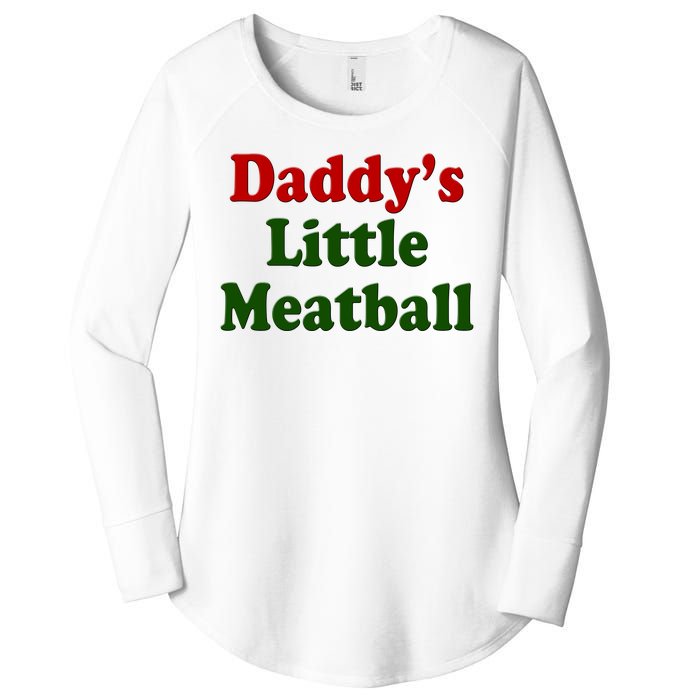 Daddys Little Meatball Cute Gift Women's Perfect Tri Tunic Long Sleeve Shirt