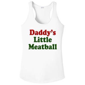 Daddys Little Meatball Cute Gift Ladies PosiCharge Competitor Racerback Tank