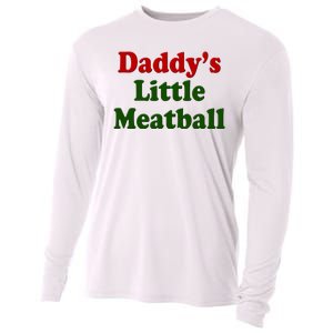 Daddys Little Meatball Cute Gift Cooling Performance Long Sleeve Crew