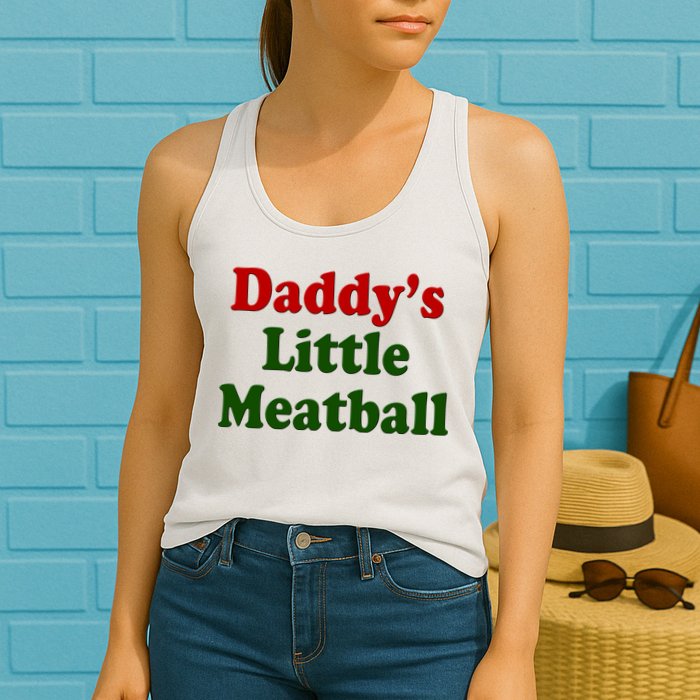 Daddys Little Meatball Cute Gift Womens Tank Top