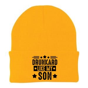 Drunkard Like My Son Father Gift Knit Cap Winter Beanie