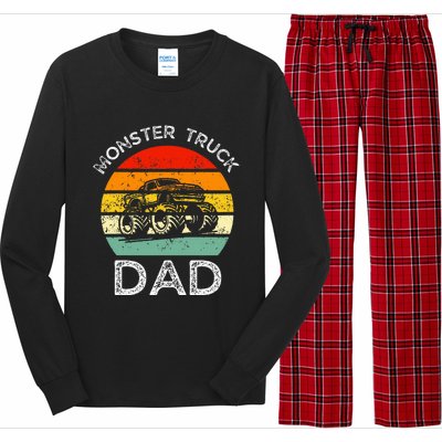 Dads Love Monster Trucks Too Fathers Day Long Sleeve Pajama Set