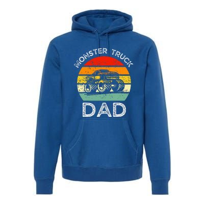 Dads Love Monster Trucks Too Fathers Day Premium Hoodie