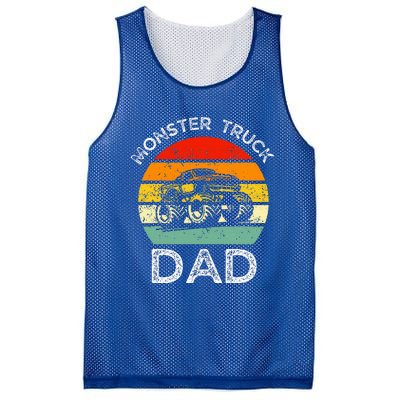 Dads Love Monster Trucks Too Fathers Day Mesh Reversible Basketball Jersey Tank