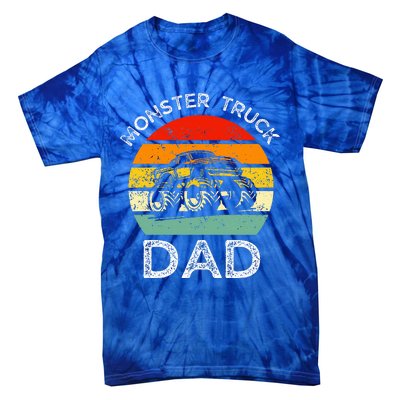 Dads Love Monster Trucks Too Fathers Day Tie-Dye T-Shirt