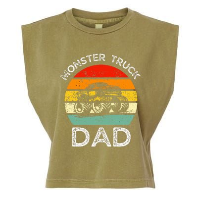 Dads Love Monster Trucks Too Fathers Day Garment-Dyed Women's Muscle Tee