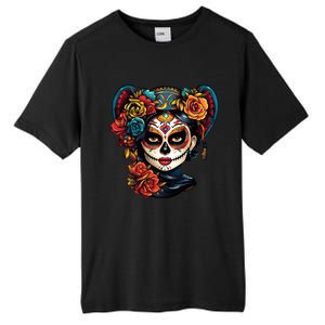 De Los Muertos La Catrina Day of the Dead Sugar Skull Tall Fusion ChromaSoft Performance T-Shirt