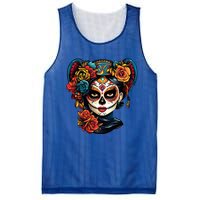 De Los Muertos La Catrina Day of the Dead Sugar Skull Mesh Reversible Basketball Jersey Tank