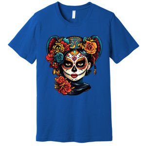 De Los Muertos La Catrina Day of the Dead Sugar Skull Premium T-Shirt