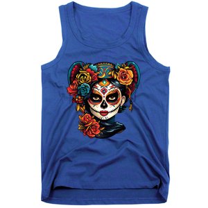 De Los Muertos La Catrina Day of the Dead Sugar Skull Tank Top