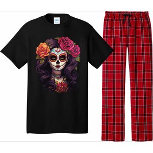 De Los Muertos La Catrina Day Of The Dead Sugar Skull Women Pajama Set