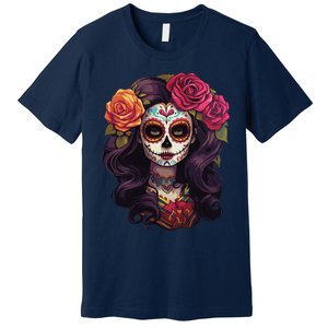 De Los Muertos La Catrina Day Of The Dead Sugar Skull Women Premium T-Shirt