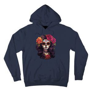 De Los Muertos La Catrina Day Of The Dead Sugar Skull Women Tall Hoodie