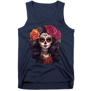 De Los Muertos La Catrina Day Of The Dead Sugar Skull Women Tank Top