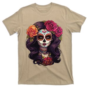 De Los Muertos La Catrina Day Of The Dead Sugar Skull Women T-Shirt