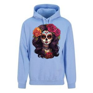 De Los Muertos La Catrina Day Of The Dead Sugar Skull Women Unisex Surf Hoodie