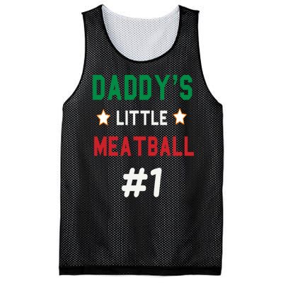 Daddy Little Meatball Italian Mom Sayings Mesh Reversible Basketball Jersey Tank