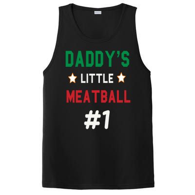 Daddy Little Meatball Italian Mom Sayings PosiCharge Competitor Tank