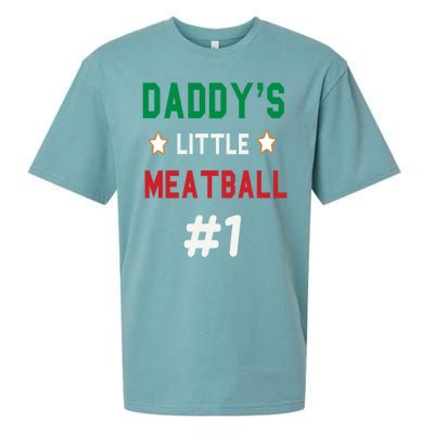 Daddy Little Meatball Italian Mom Sayings Sueded Cloud Jersey T-Shirt