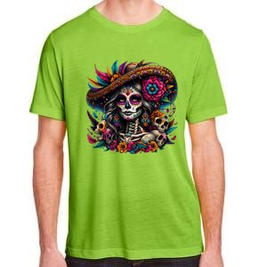 De Los Muertos La Catrina Day Of The Dead Sugar Skull Women Adult ChromaSoft Performance T-Shirt