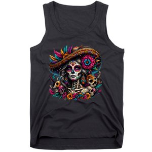 De Los Muertos La Catrina Day Of The Dead Sugar Skull Women Tank Top