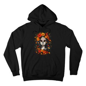 De Los Muertos La Catrina Day Of The Dead Sugar Skull Hoodie