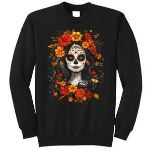 De Los Muertos La Catrina Day Of The Dead Sugar Skull Sweatshirt