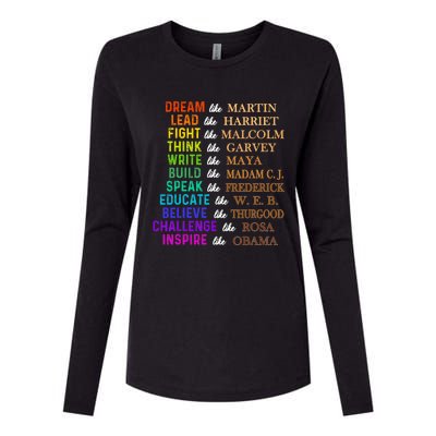 Dream Like Martin Lead Like Harriet The Junenth 1865 Womens Cotton Relaxed Long Sleeve T-Shirt