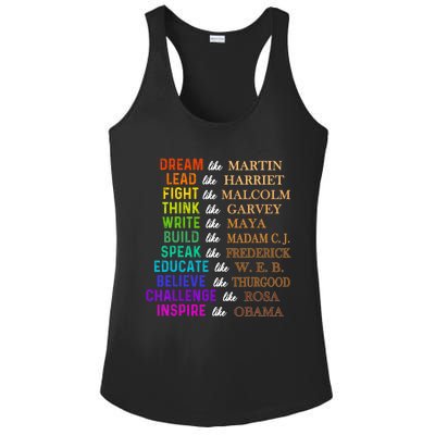 Dream Like Martin Lead Like Harriet The Junenth 1865 Ladies PosiCharge Competitor Racerback Tank