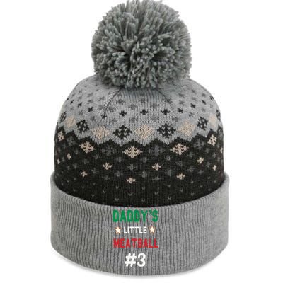 Daddy Little Meatball Italian Mom Sayings The Baniff Cuffed Pom Beanie